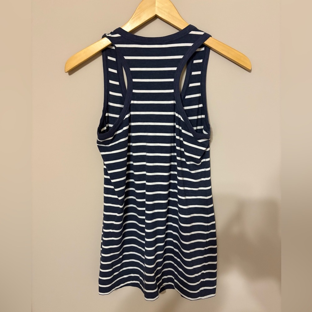 CAbi Nautical Navy and White Striped Tank Top Size Small with Scoop Neck - Picture 4 of 6